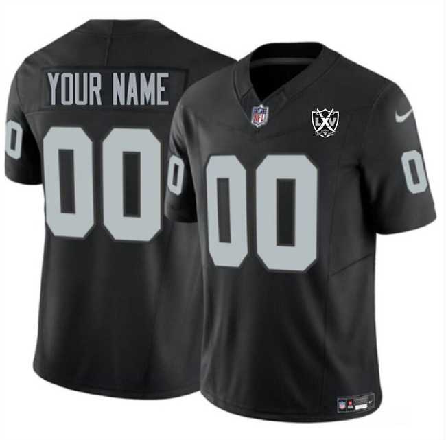 Men's Las Vegas Raiders Active Player Custom Black 2024 F.U.S.E 65th Anniversary Patch Vapor Football Stitched Jersey,We sell and wholesale Men's Las Vegas Raiders Active Player Custom Black 2024 F.U.S.E 65th Anniversary Patch Vapor Football Stitched Jersey on line form chian!
